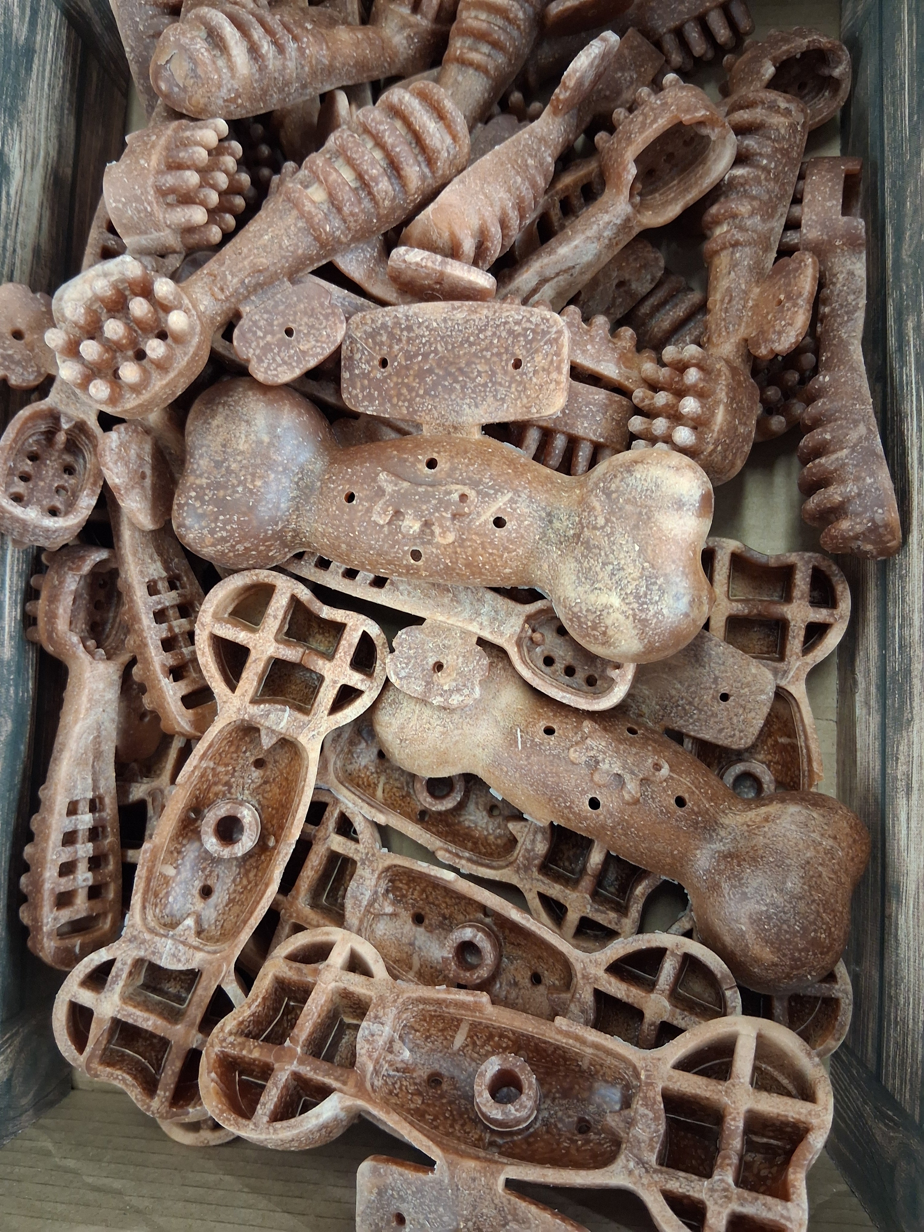 Tygg stor tannbørste/sløyfe med rom for våtfôr