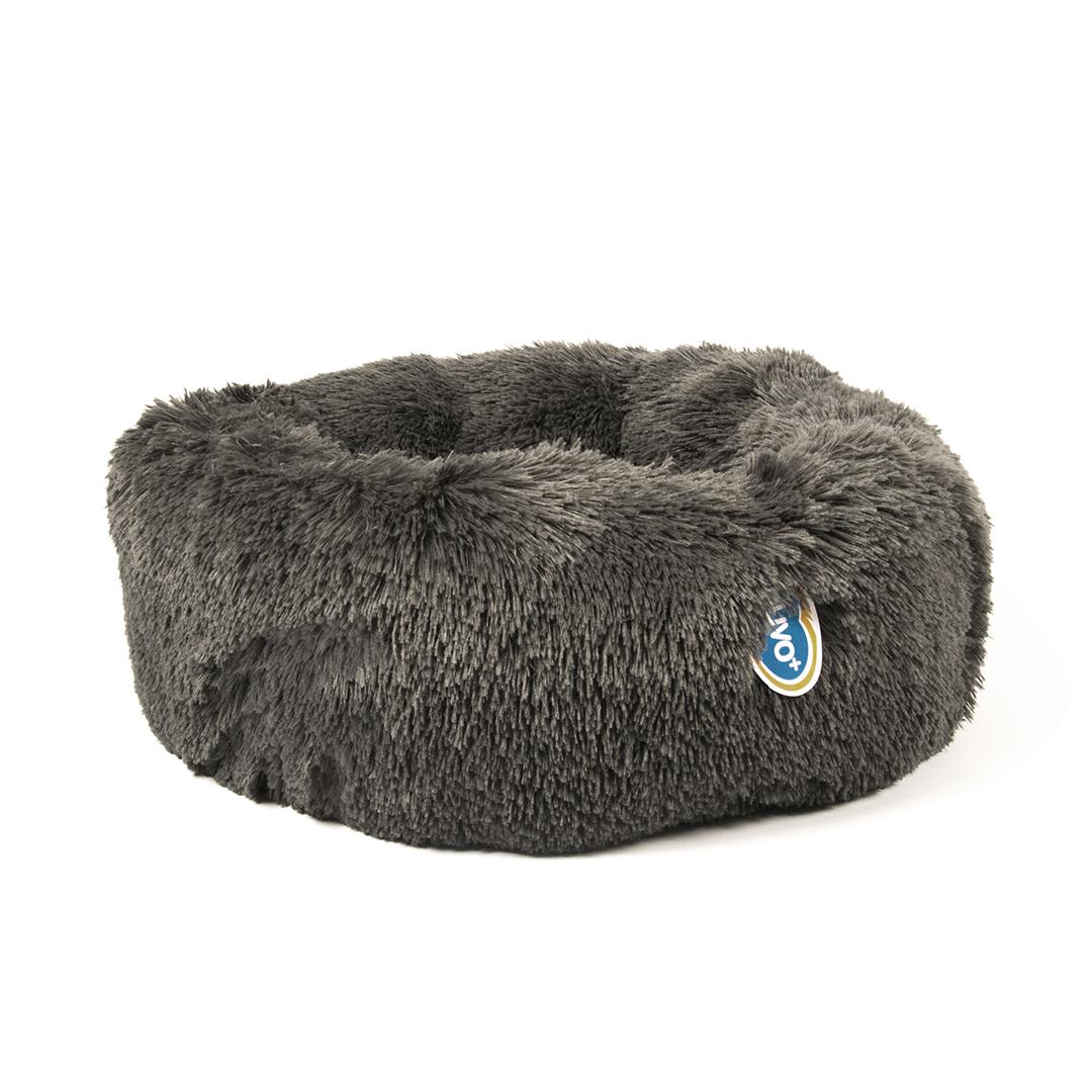 Hunde/Katteseng Donut Langhåret Grå 55x30x17cm