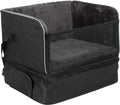Bilsete Sort Nylon/Plysj 45x38x37cm Max 8kg