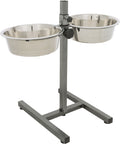 Hundestativ i Rustfritt Stål 50cm Høy M/2x2,8L Skåler 24922
