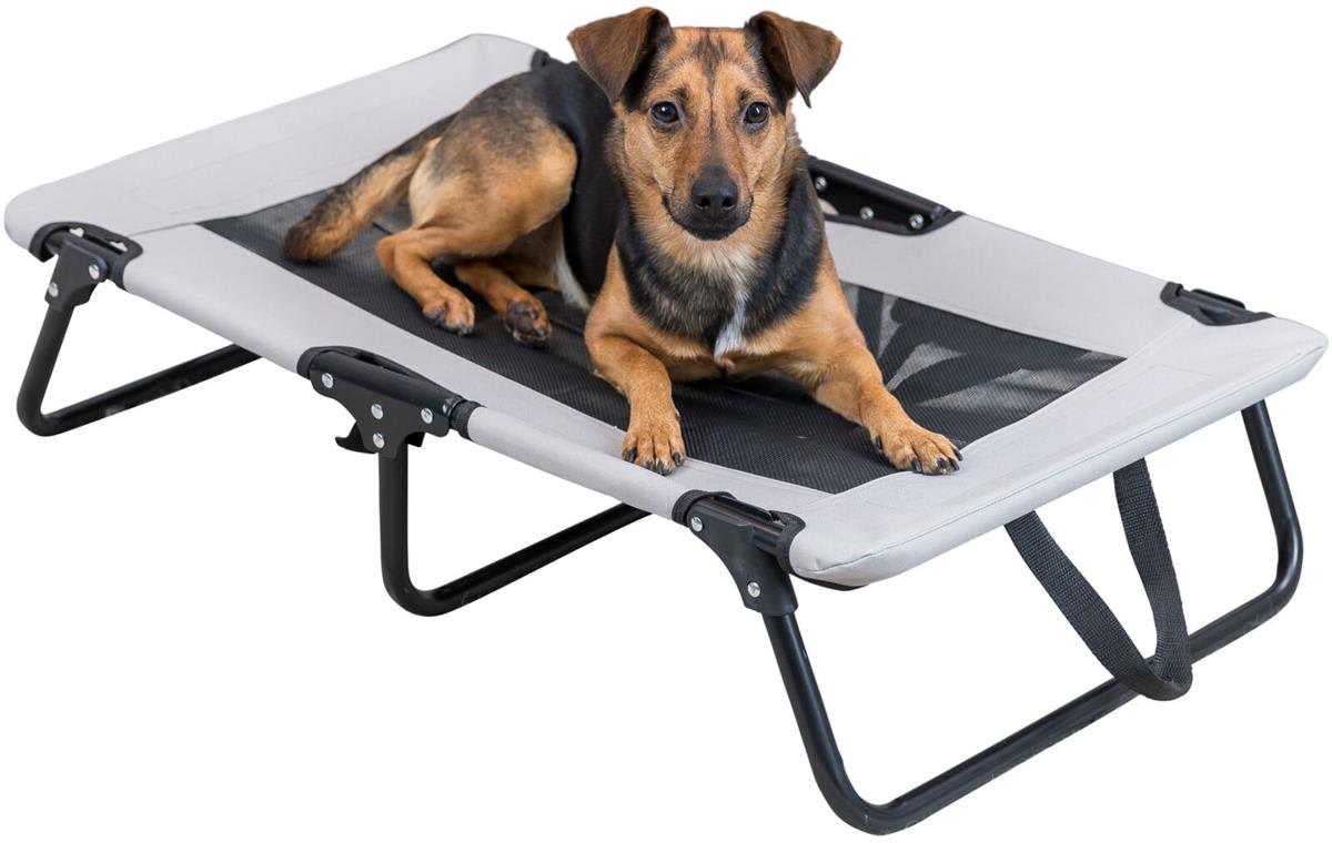 Hundeseng Dog Lounger M/Metallbein Grå/Sort