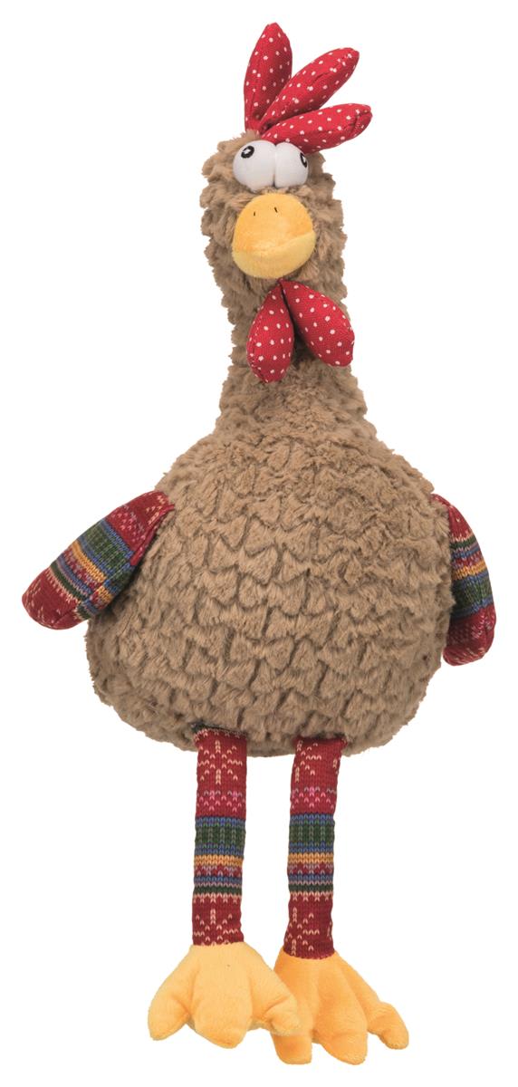 Hundeleke Hane i Plysj M/Knitrefolie og Dyrelyd 60cm
