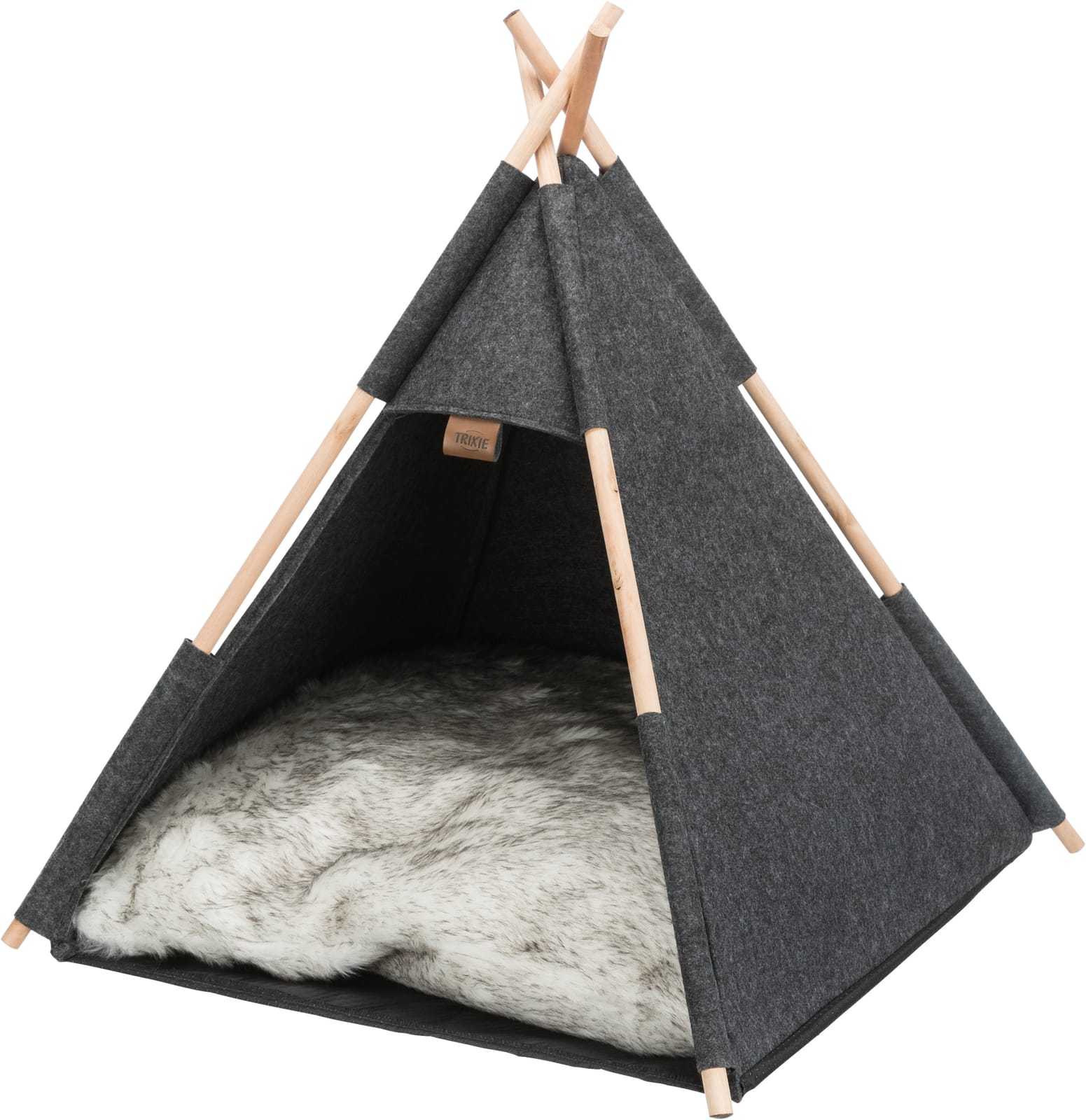 Katte/Hundehule Tipi Filt Antrasit