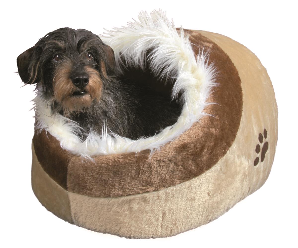 Kattehule Minou Beige/Brun Plysj M/Pels 50x41x30cm