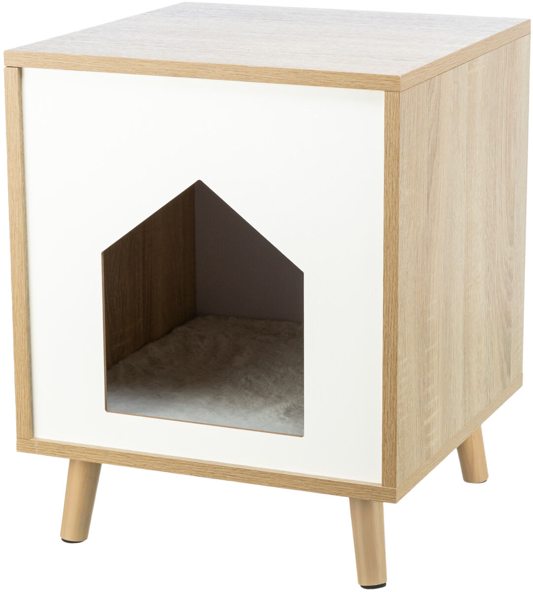 Hunde/Kattehule SOFT Edition Isa 40x40x50cm Lysebrun/Hvit