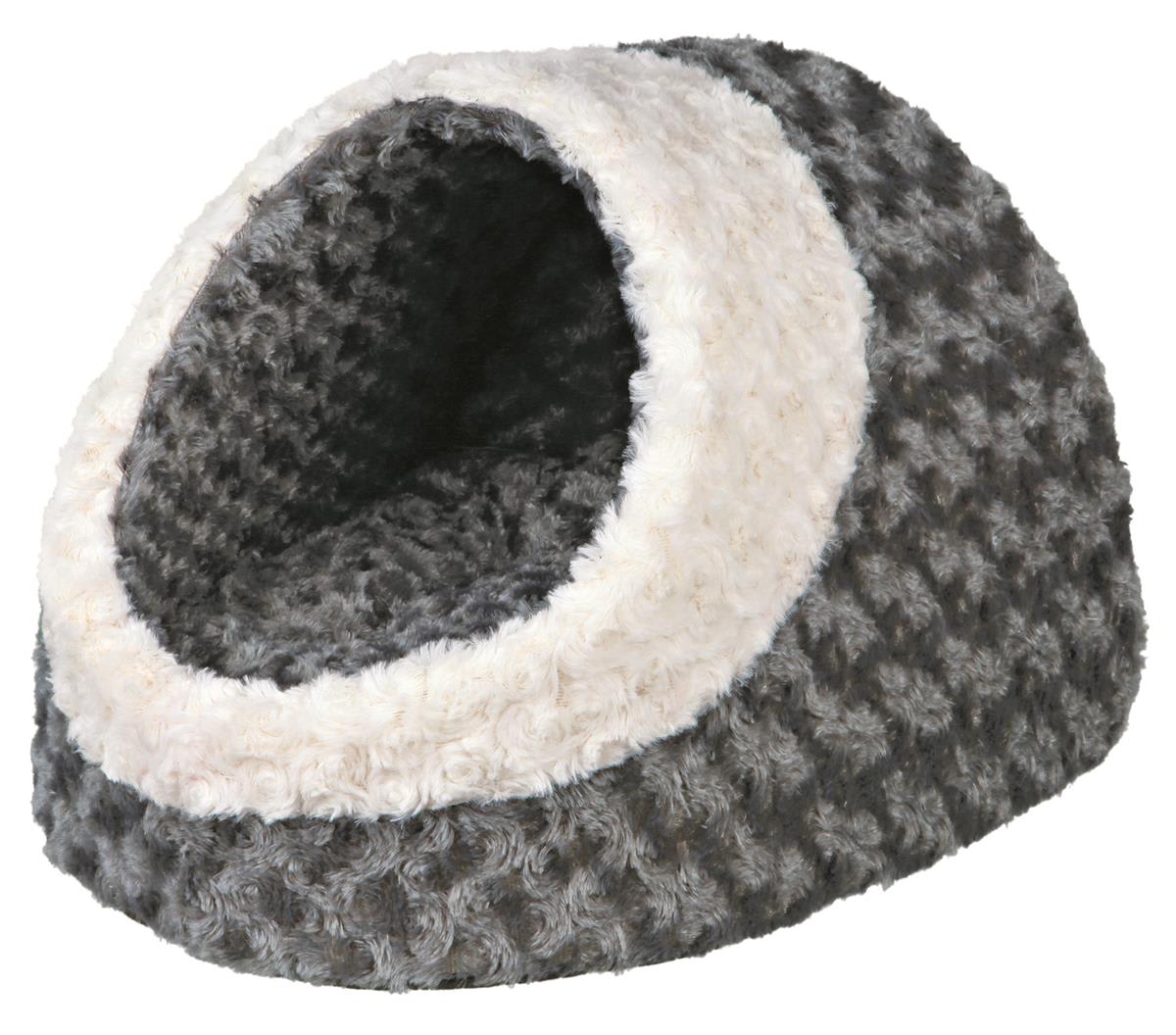 Kattehule Kaline Plysj Grå/Cream 41x26x35cm