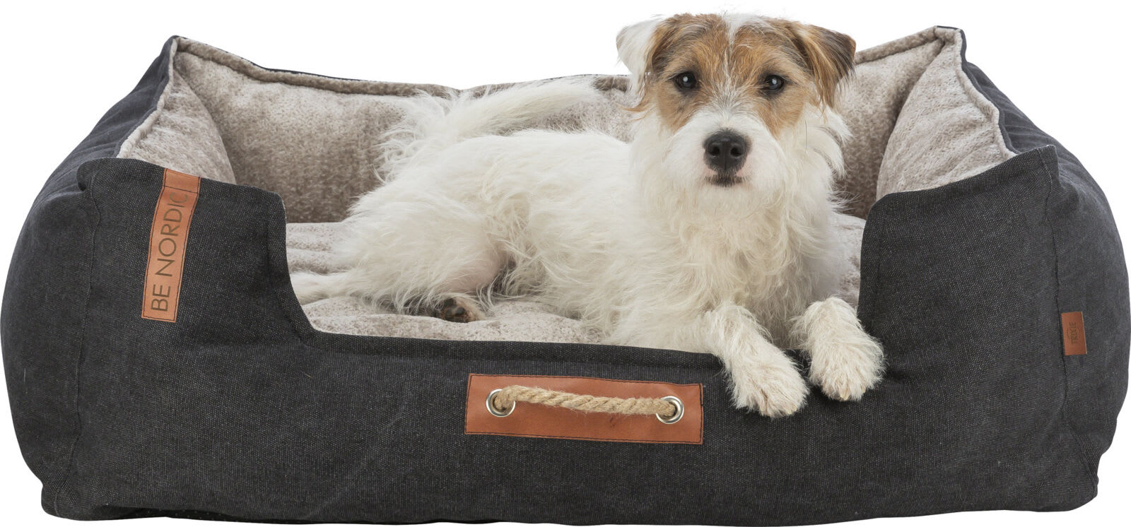 Hundeseng BE NORDIC Canvas/Softplysj Sort/Sand