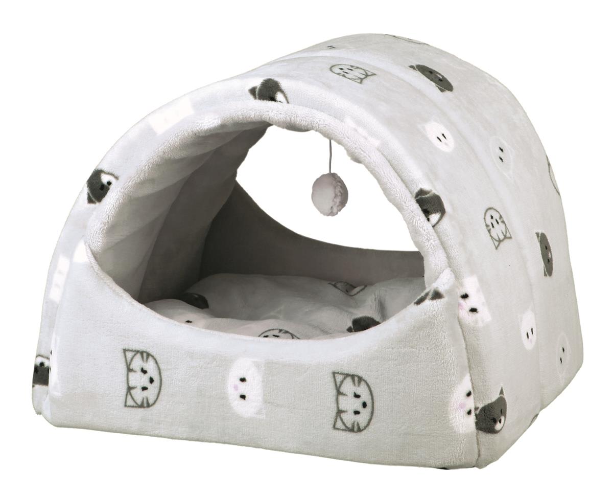 Kattehule Mimi Plysj Grå 35x42x35cm