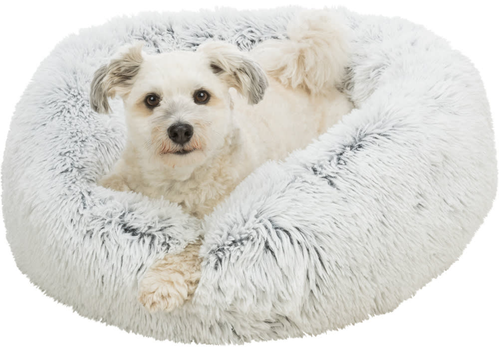 Hundeseng Harvey Hvit/Sort Langhåret Plysj Ø:70cm