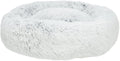 Hundeseng Harvey Hvit/Sort Langhåret Plysj Ø:80cm
