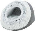 Hunde/Kattehule Harvey Hule Sort/Hvit 35x26x41cm Langhåret Plysj