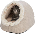 Katte/Hundehule Boho Vevd/Plysj/Jute 35x26x41cm Beige