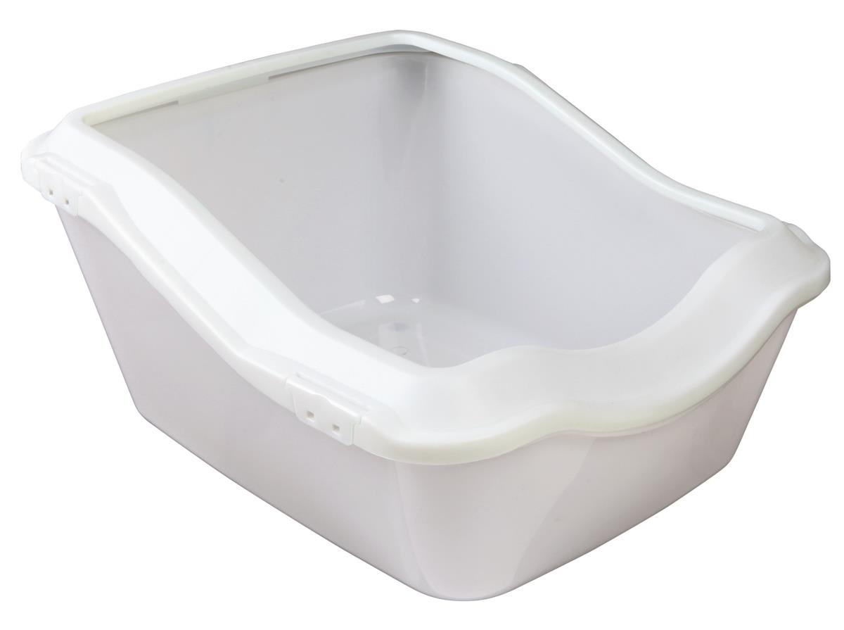 Kattebakke 40371 Cleany Cat M/Kant Hvit 54x45x21/29cm
