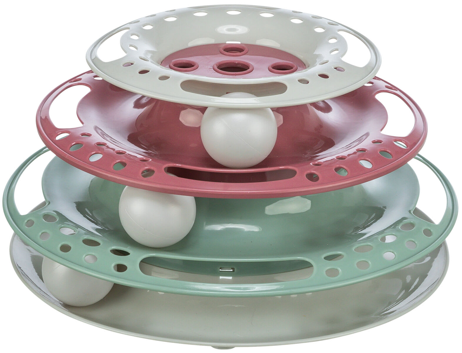 Katteleke Cat Sircle Tower Plastikk Ø25cm/13cm