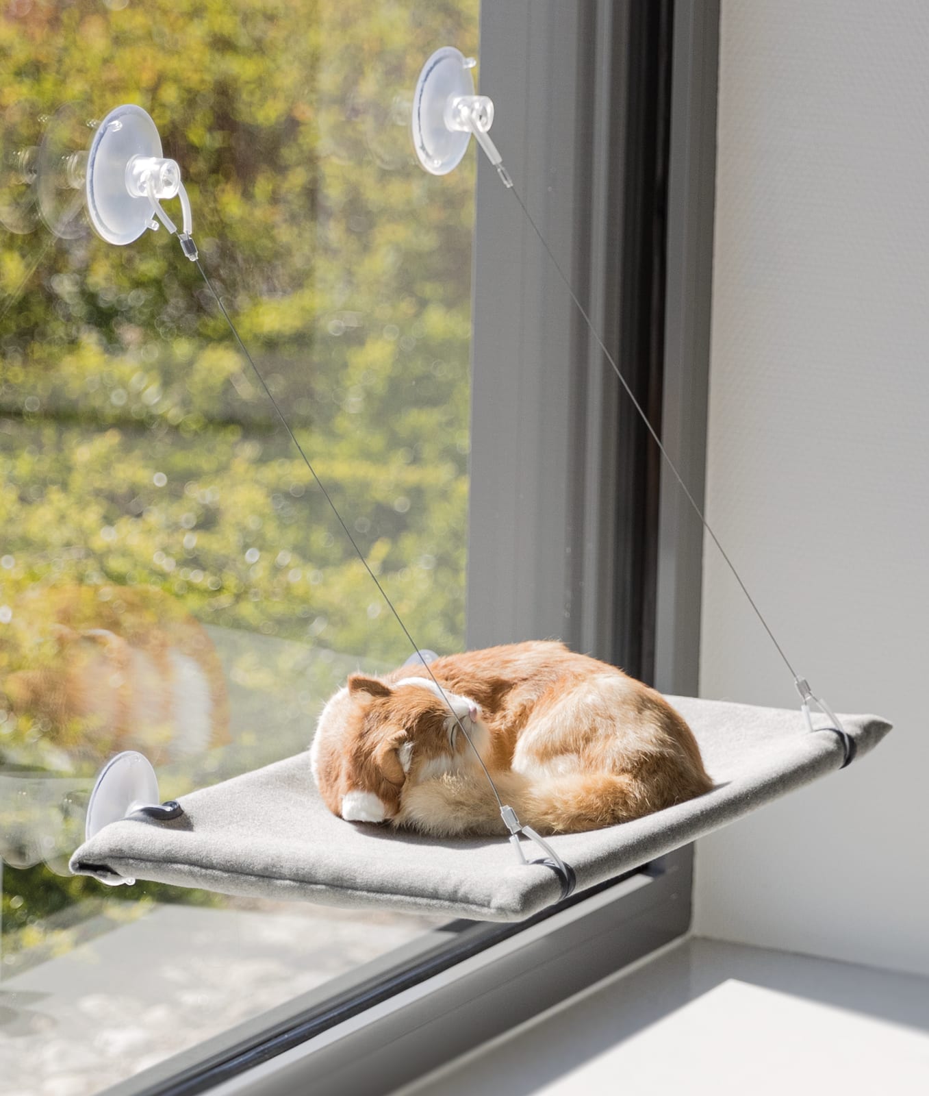 Hengekøye Til Vindu Semsket 50x30cm Grå Max 12Kg