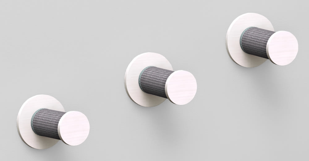 Kattemøbel Klatretrinn Til Vegg Sett 3stk Sisal/Tre ø:18x22cm