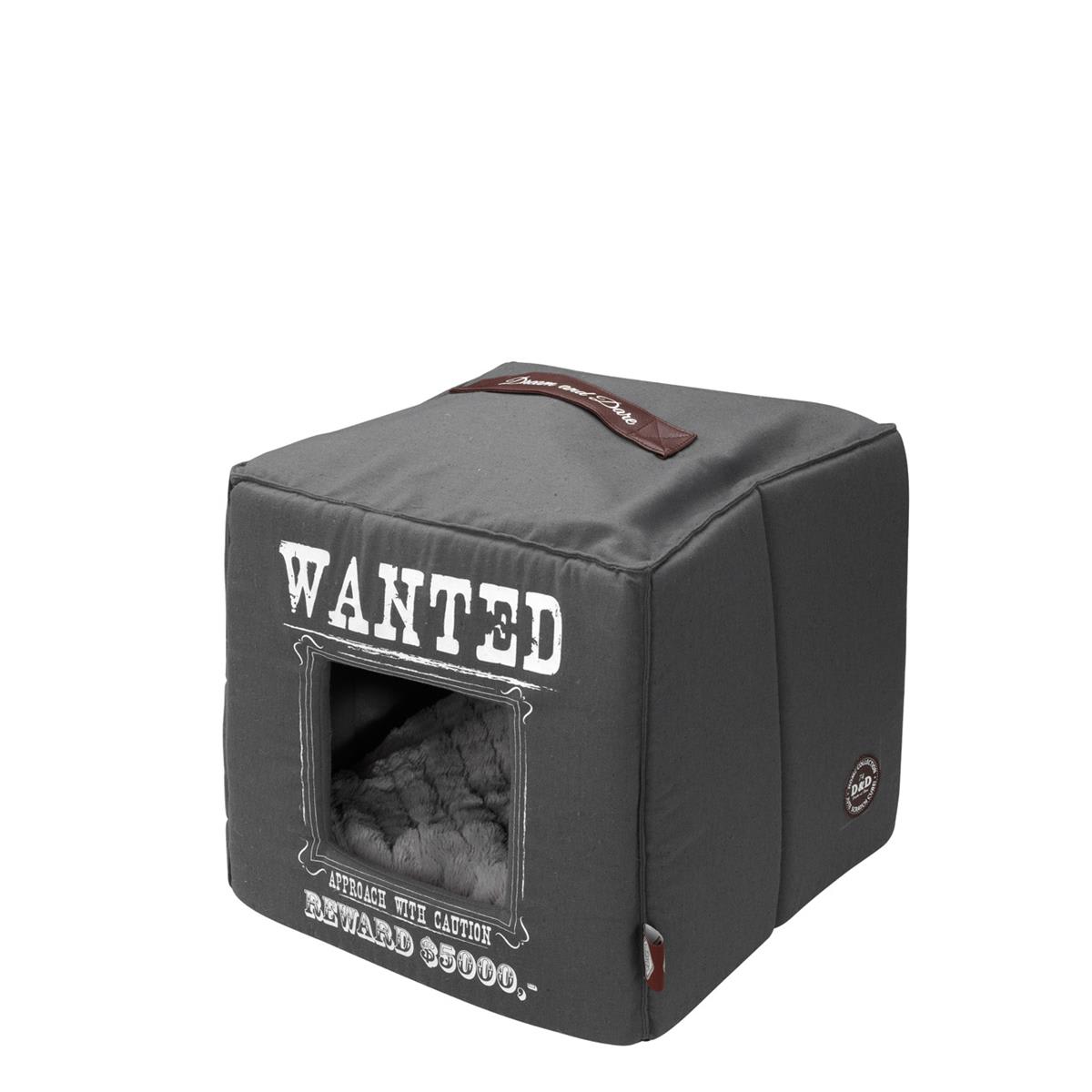 Kattehule D&D Wanted Pet-Cube Grå 40x40x40cm