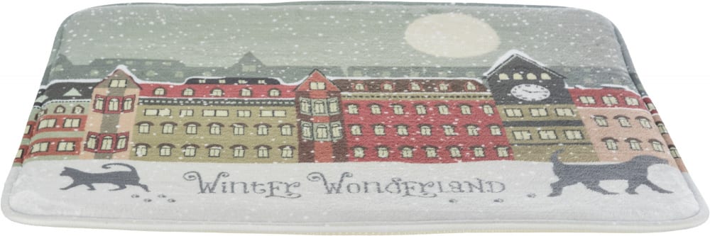 Julematte Winter Wonderland Plysj 40x30cm