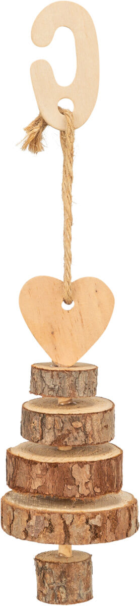 Juleleke Gnager Xmas  Juletre i Tre/Sisal Ø7x28cm