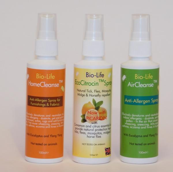 Travel Pack M/AirCleanse 100ml, EcoCitrocin 100ml & HomeCleanse 100ml
