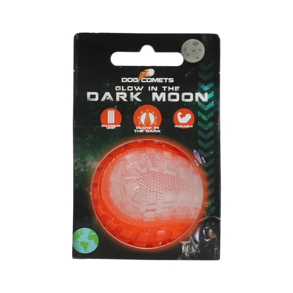 Dog Comets Glow In The Dark Moon Ball S Orange