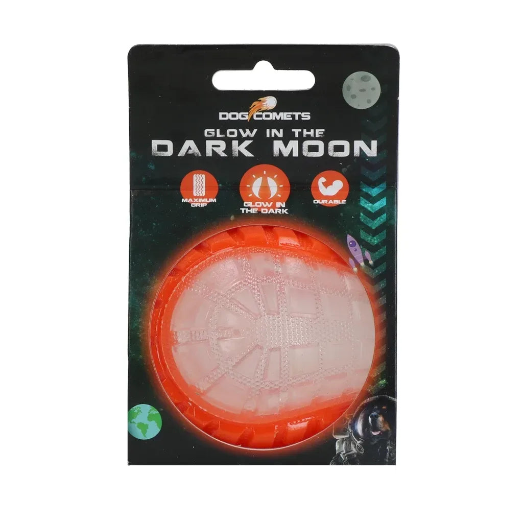 Dog Comets Glow In The Dark Moon Ball M Orange
