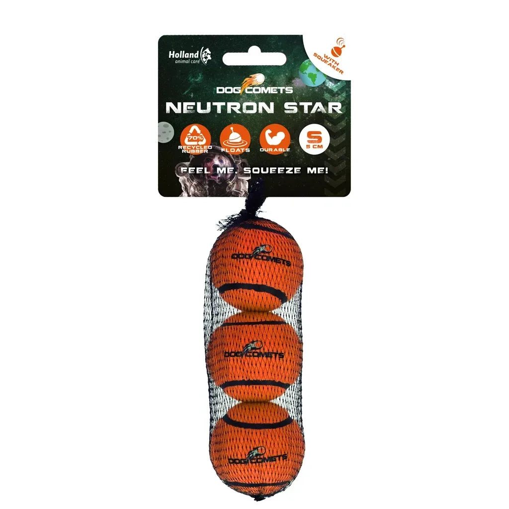 Dog Comets Neutron Star Tennis Ball With Squeaker S (3-pack)