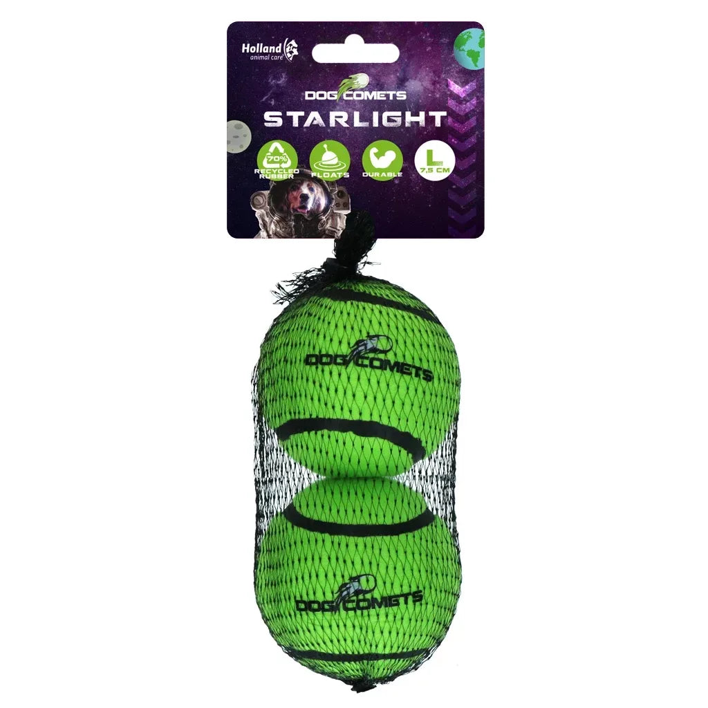 Dog Comets Starlight Tennis Ball L (2-pack)