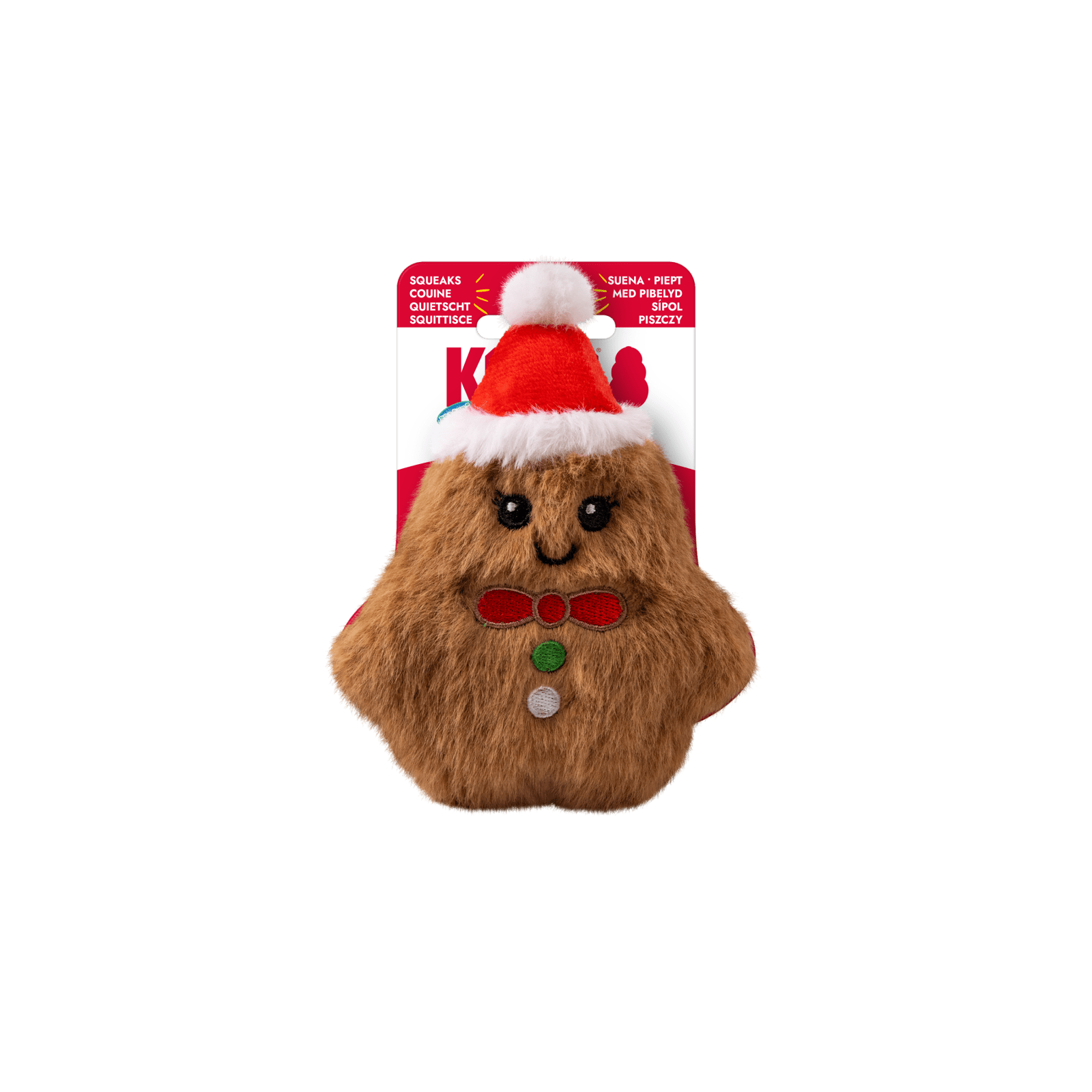 Juleleke KONG Holiday Snuzzles Mini Gingerbread XS