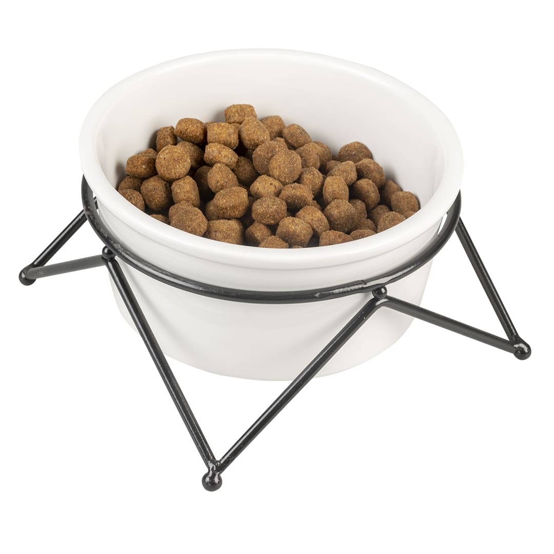 Hundeskål ZigZag Keramikk 850ml 16,3x16,3x8cm Hvit/Sort