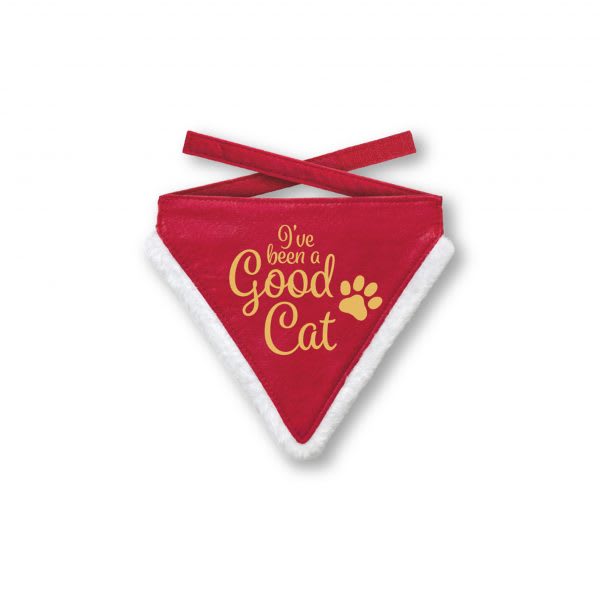 Julebandana I`ve Been a Good Cat Rød S
