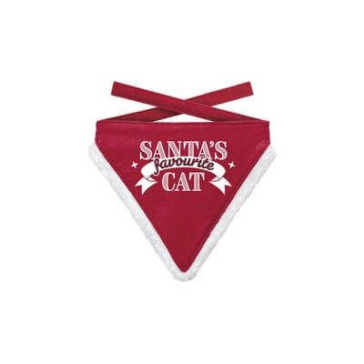Julebandana Santas Favorite Cat Rød S