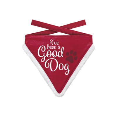 Julebandana I`ve Been a Good Dog Rød M