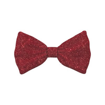 Julesløyfe Rød Glitter L