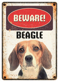 Metallskilt Beware 21x14,8cm