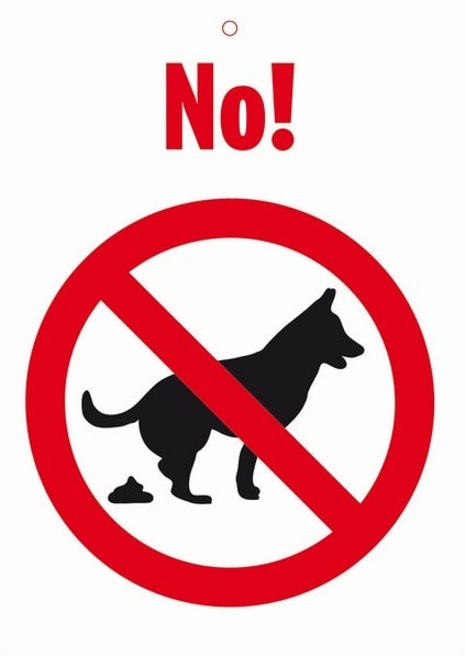 Metallskilt No! 21x14,8cm