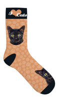 Sokker Sort Katt 33-38