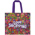 Handlenett Canvas "Love shopping" 42x48cm