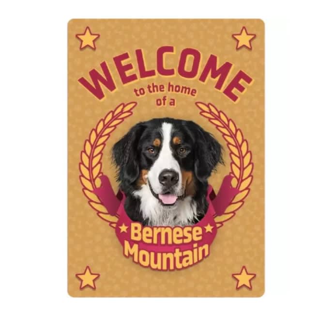 Metallskilt Welcome Home Bernese 21x14,8cm