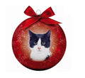 Julekule Sort/Hvit Katt