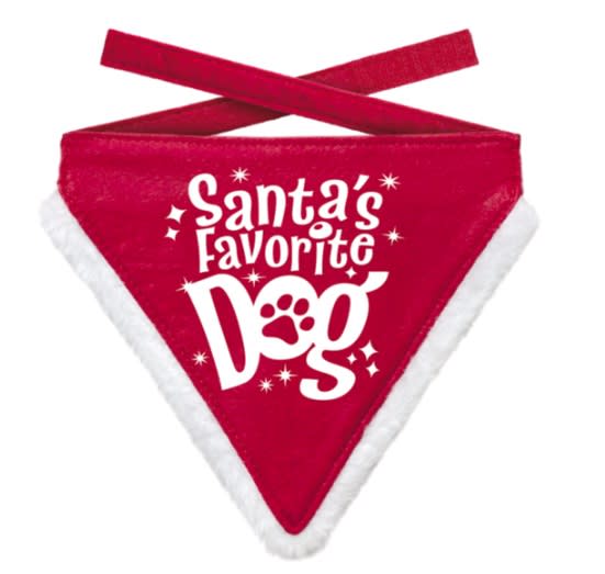 Julebandana Santas Favorite Dog Rød L