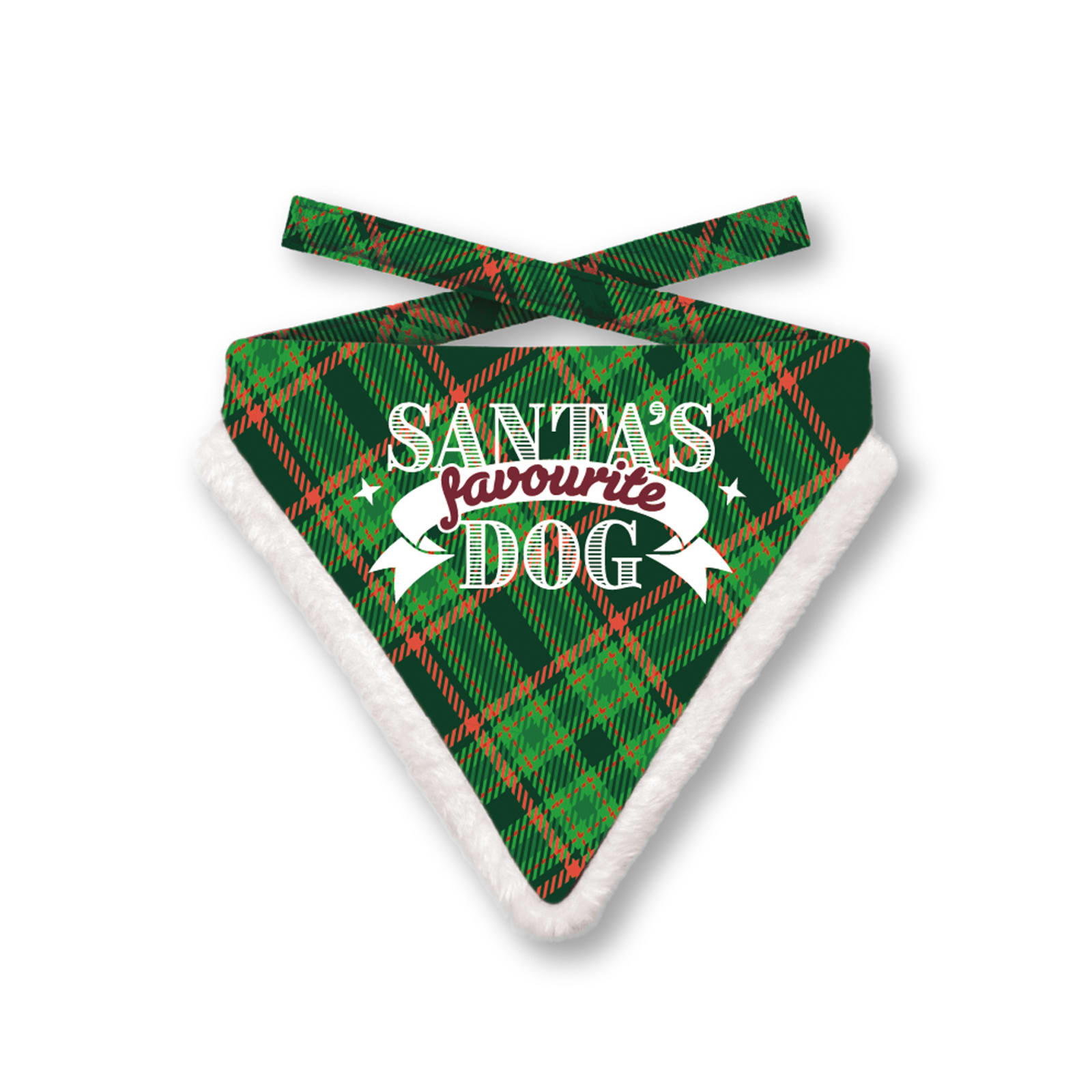 Julebandana I`ve Been a Good Dog Grønn M