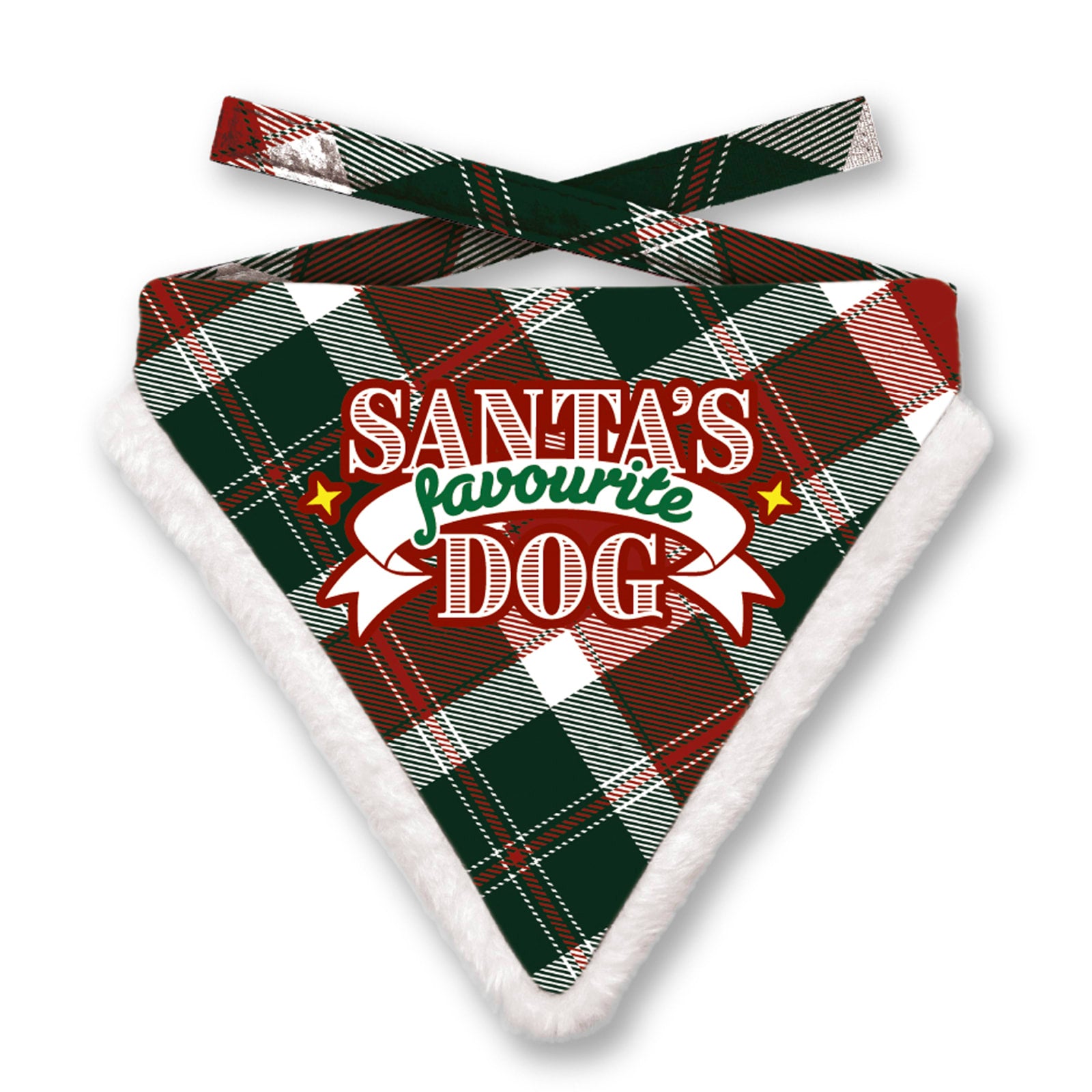 Julebandana Santas Fav.Dog Rutet L