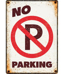 Metallskilt No Parking 21x14,8cm