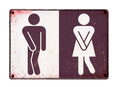 Metallskilt Toilet 21x14,8cm
