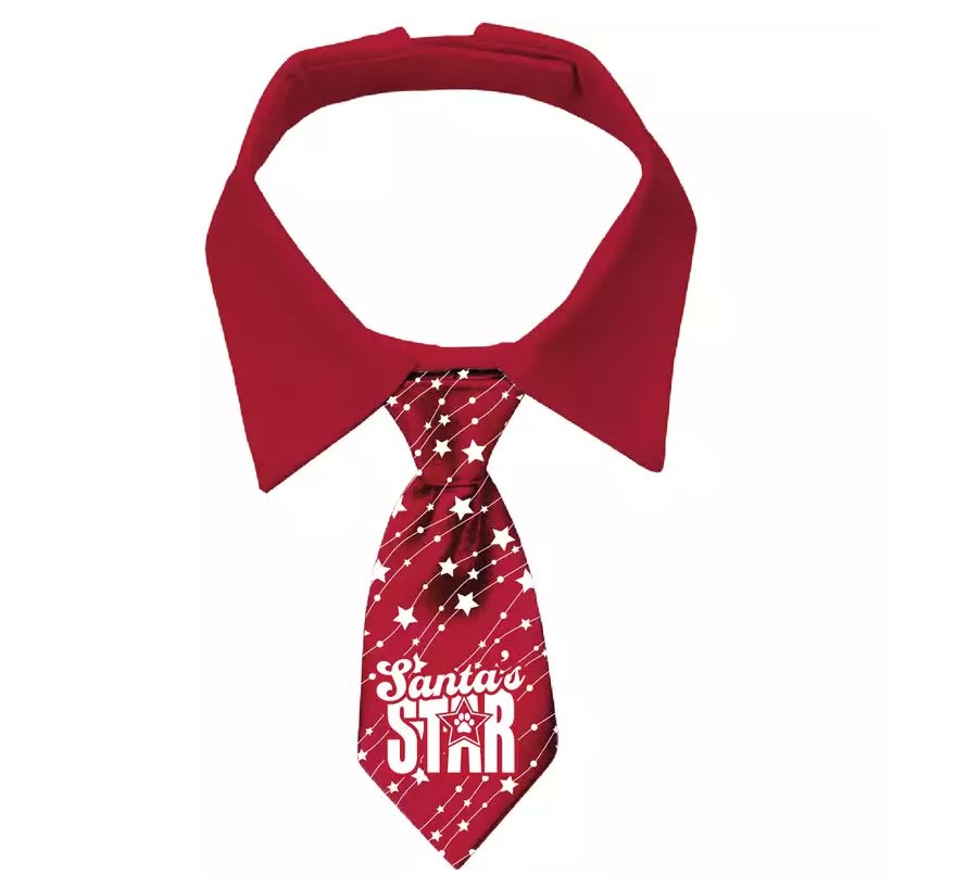 Juleslips Santas Star Dog Rød XL