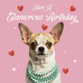 Kort Have A Glamorous Birthday 13,7x13,7cm