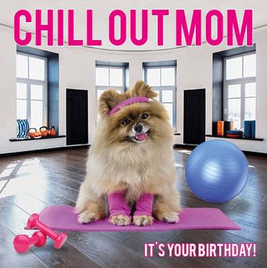 Kort Chill Out Mom It`s Your Birthday! 13,7x13,7cm