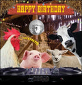 Kort Happy Birthday At the Farm 13,7x13,7cm