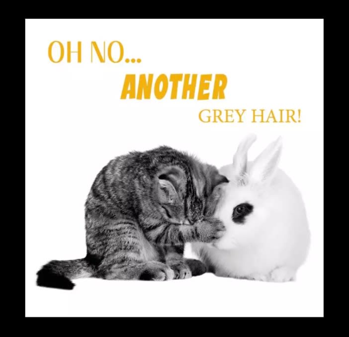 Kort Another Grey Hair 13,7x13,7cm